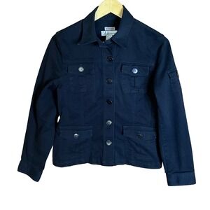 Jones New York Sport Women's Black Stretch Utility Jacket Size M Sreetwear